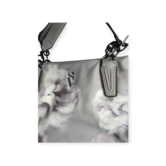 Simply Vera Vera Wang Gray & White Catherine Tote - Picture 2 of 14